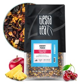 Tiesta Tea - Cherry Punch, Loose Leaf, Sweet Cherry Herbal Tea, Premium Blend, Non-Caffeinated Fruit Blend, Hot or Iced Up to 200 Cups, 16oz Resealable Pouch
