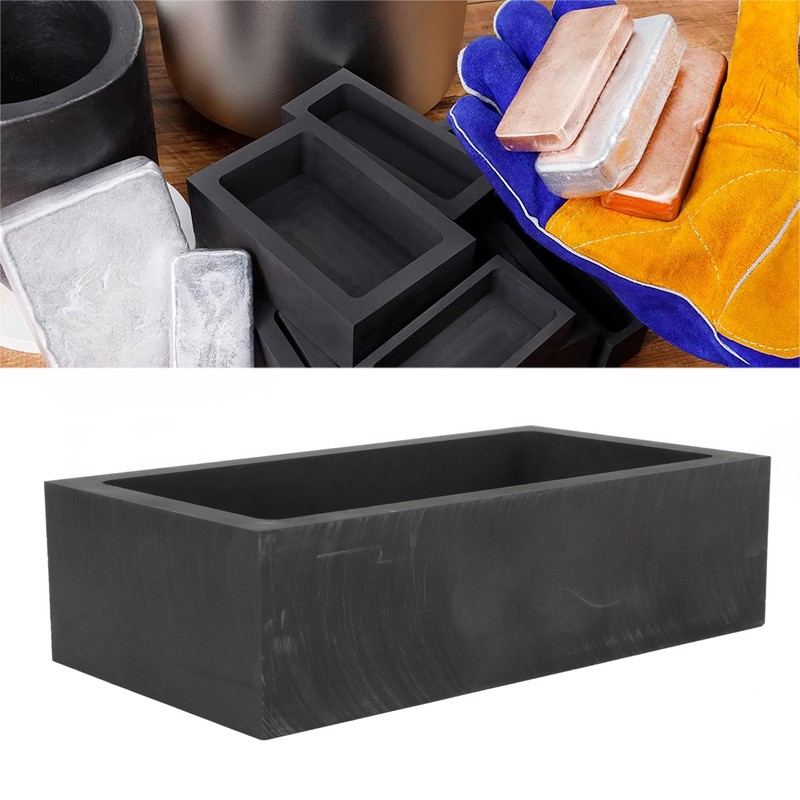 Graphite Ingot Mold 20.9lb Alchemy Capacity Graphite Casting Melting Ingot