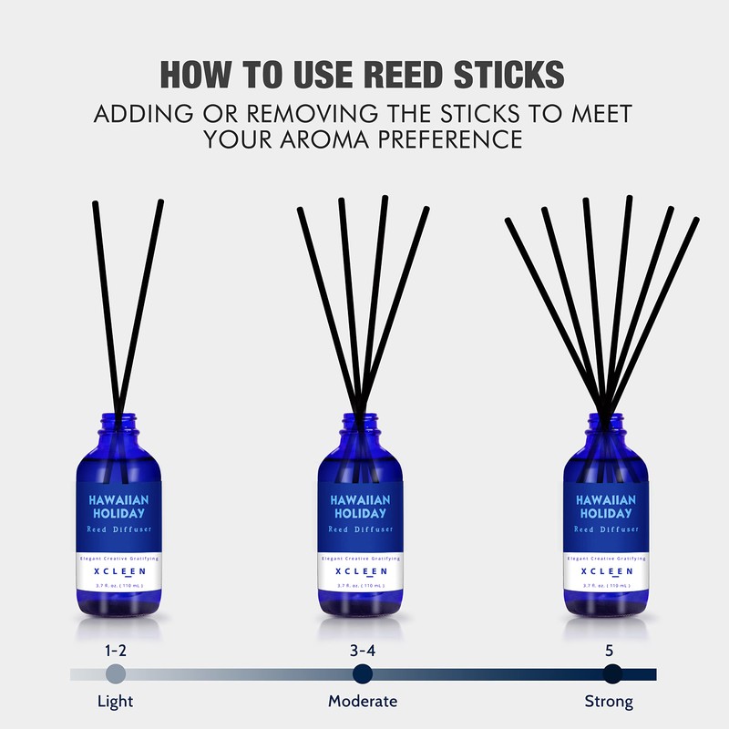 Xcleen Reed Diffuser Set for Home| 3.7 Oz(110ml) Hawaiian Holiday