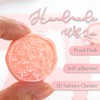 Nuvretk 30pcs Handmade Wax Seal Stickers, 3D Sakura Cluster Design,