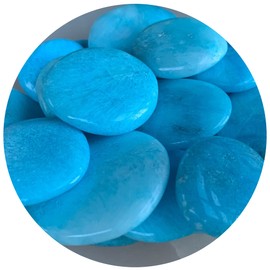 WHOLESALE Aragonite Smooth Stones, Blue Aragonite Worry Stone, Palm Stone, Smooth Aragonite Gemstone, Pocket Stone (1 Stone)
