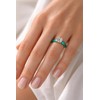 Zollen Silicone Ring with Stone - Round Cut Cubic Zirconia