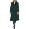 Cole Haan Women's Flared Trench Slick Wool Coat, Forest, 8