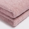 Brentfords Teddy Fleece Throw, Blush Pink, Double, 150 x 200