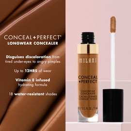 Milani Milani Conceal + Perfect Longwear Concealer - Ivory Rose (0.17 Fl. Oz.) Vegan, Cruelty-Free Liquid Concealer - Cover Dark Circles, Blemishes & Skin Imperfections for Long-Lasting Wear