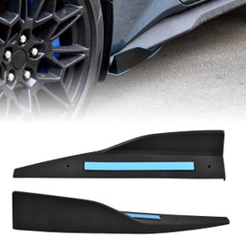 KEWISAUTO Rear Side Skirt Spoiler for Ford Mustang 2024-2025 Accessories, Lower Bumper Skirt Splitters Diffuser Winglets Protector, Lower Side Guard Protection Wings, Sporty Shark Fin Design
