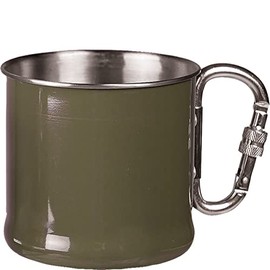 Mil-Tec Unisex - Adult 14608102 Carabiner Cup, Olive, 1 Piece (Pack of 1)