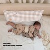 Cotton Baby Side Sleep Pillow Cute Plaid Bear Embroidery Pattern