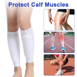 Shin Pads Skiing, 1 Pair Shin Pads for Football, Shindefender Shin Guards, Collision Protection for Football, Shin Pads Cover for Sports for Children and Adults (White, M)