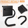 4 Pack S-Hooks for Wall Storage System, Heavy Duty Curved