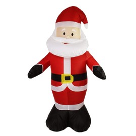 Northlight Inflatable Lighted Santa Claus Christmas Yard Art Decoration, 4'