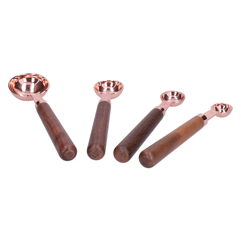 4pcs Rose Gold Measuring Cup with Scale Stainless Steel Measuring
