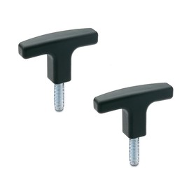 Ganter Normelemente T-Handle Screws Furniture Handles Cabinet Handles Drawer Handles GN 563.1-40-M6-20 Plastic Handle 40 mm Thread M6 x 20 Pack of 2