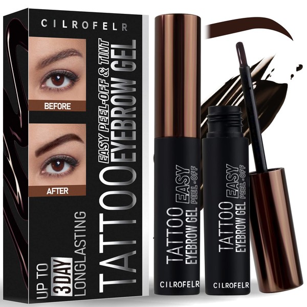Cilrofelr Tattoo Peel Off Eyebrow Gel, Easy Tattoo Brow Peel