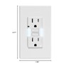 Leviton Leviton GFCI Outlet with Guidelight, 15 Amp, Self Test,