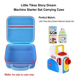Elonbo Carrying Case for Little Tikes Story Dream Machine Starter Set, Little Tikes Projector Toys Travel Storage Cover Bag, Mesh Pocket fits Storytime, Books, Little Golden Book, Blue+ Blue