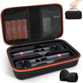 Funda de Micrófono Inalámbrico, Estuche de Transporte para Micrófonos
