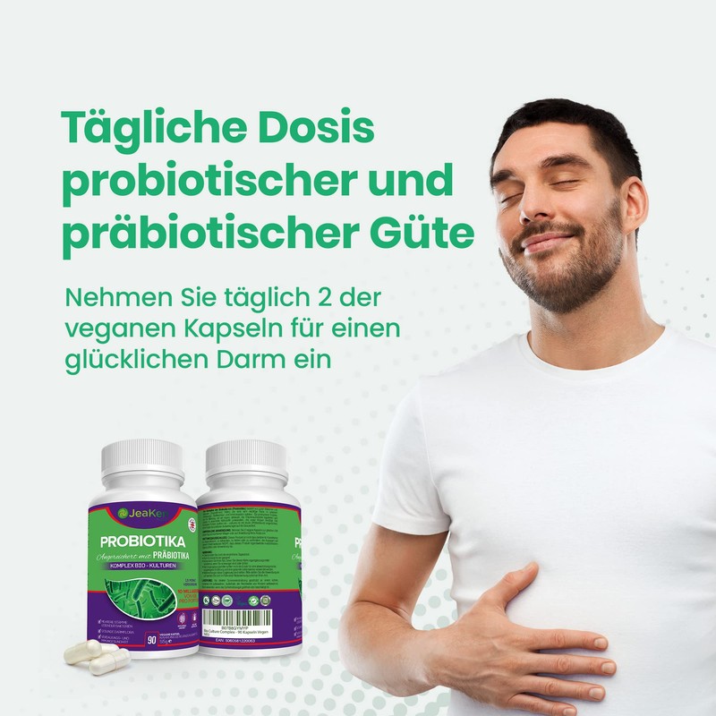 JeaKen Intestinal Bacteria Probiotics and Prebiotics Capsules to Improve Health