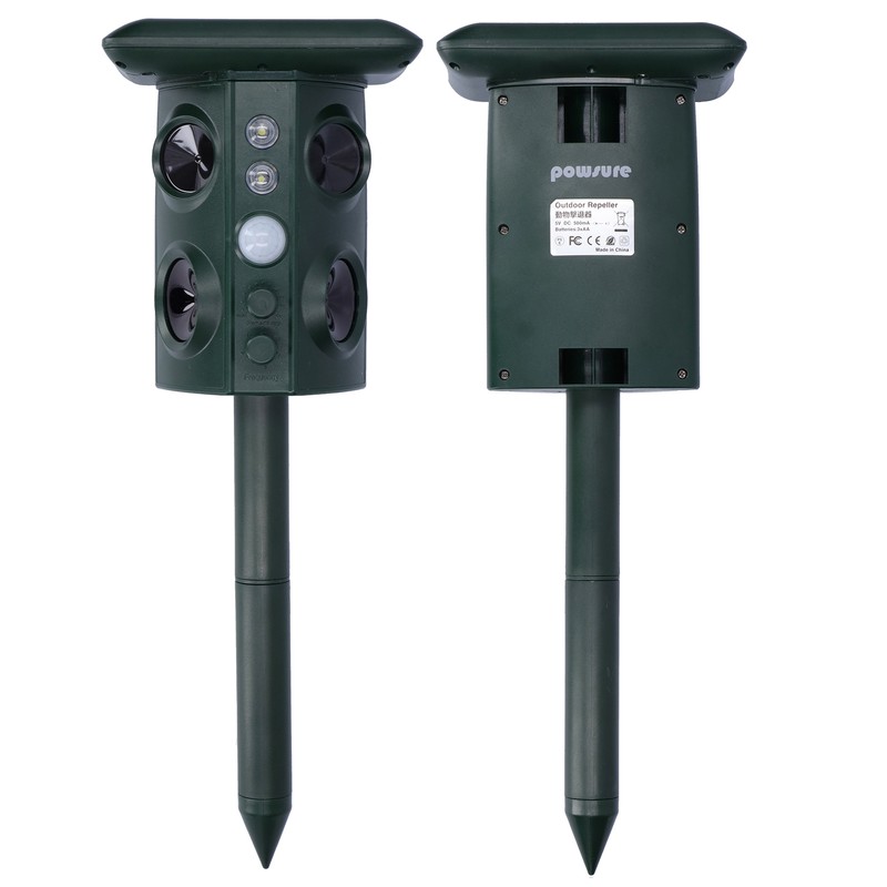 Outdoor Animal Repeller Solar Ultrasonic Power Repellent Pest Cat Dog