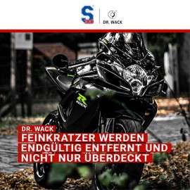 DR. WACK - S100 Kratzer-Politur für Motorrad 50 ml - Kratzer Entferner für alle Motorräder - Polierpaste für Lack & Kunststoff Oberflächen - Kratzer auspolieren - Hochwertige Motorradpflege