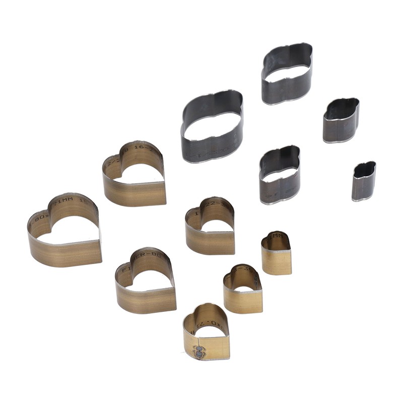 12 Pcs Leather Cutting Mold Heart Shape Exquisite High Carbon