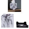 Tissue Box with Marble Printing Square Toilet Paper Holder for
