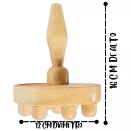 Mexicaja 5 Champiñón Maderoterapía - 16 Alto X 12 Diámetro - Madera