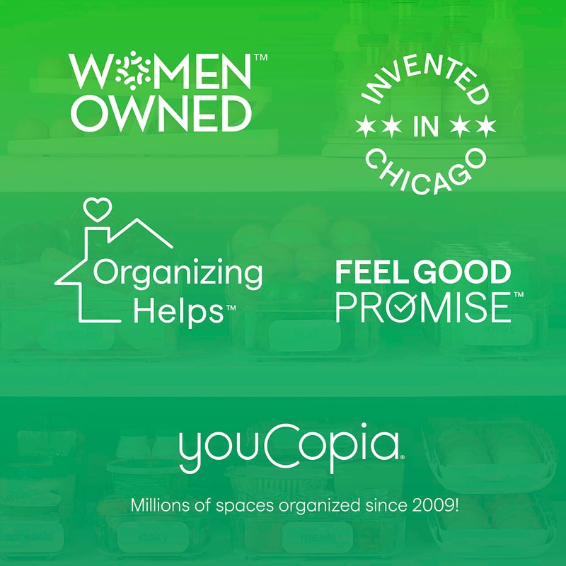 YouCopia, 10-Piece Set ReStickable 3D Fridge Labels, Reusable Nano-Suction, White