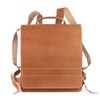 Jahn-Tasche – Very large leather backpack / teacher backpack size XL made out of leather, natural brown marbled
