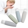 Empty Dispenser Bottle Silicone Refillable Container Shampoo Body Wash Travel