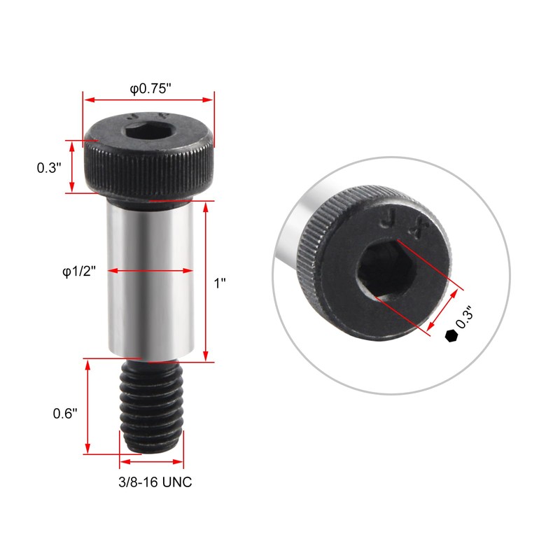 PENCK Shoulder Screws Bolts Alloy Steel Hexagon Socket Head Shoulder