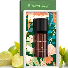 FLOWERSAY Lime Essential Oil 0.34Oz -100% Pure Natural MAX Undiluted Premium Therapeutic Grade Essential Oil