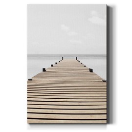 Renditions Gallery Dock with Cleats I Wall Art, Ocean Boating Artwork, Portrait Decor, Calming Nautical Decorations, Premium Gallery Wrapped Canvas, Ready to Hang, 32 in H x 48 in W, Made in America