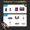 1/8 to Dual 1/4 Stereo Cable 8 Feet (2 Pack),