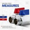 DOJA Barcelona Mini Ball Valve, Pack of 2, Blue &