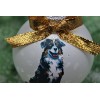 D113 Hand-made Christmas Ornament dog Border Collie Tri sitting happy