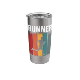 Runner Retro Running Jogging Workout Marathon Sprinter Stainless Steel Insulated Tumbler