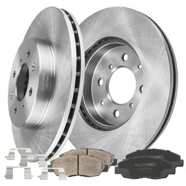 ALLCOMBO 10.31" Front Brake Kit for 2010 2011 2012 2013 2014 Honda Insight, 1999 2000 2001 2002 2003 2004 2005 Civic, 1997-2005 Acura EL Brakes Rotors and Ceramic Pads Replacement 3295 465A