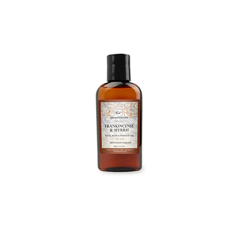 Frankincense & Myrrh Perfumed Bath Body and Massage Oil, Hair