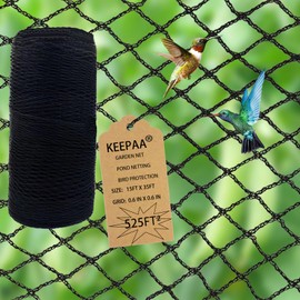 Bird Netting Poultry Chicken Coop - 15FT*35FT Heavy Duty Garden Net 0.6” Mesh for Blueberry Bushes Fruit Tree Roof Hawk Proof