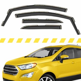 Extra Durable Window Deflectors in-Channel Window Visors Rain Guards Fit for Ford EcoSport 2018-2022, Sun Visors, Wind VentVisors, Vent Shades, Exterior Car Accessories - 4 pcs. AG0452
