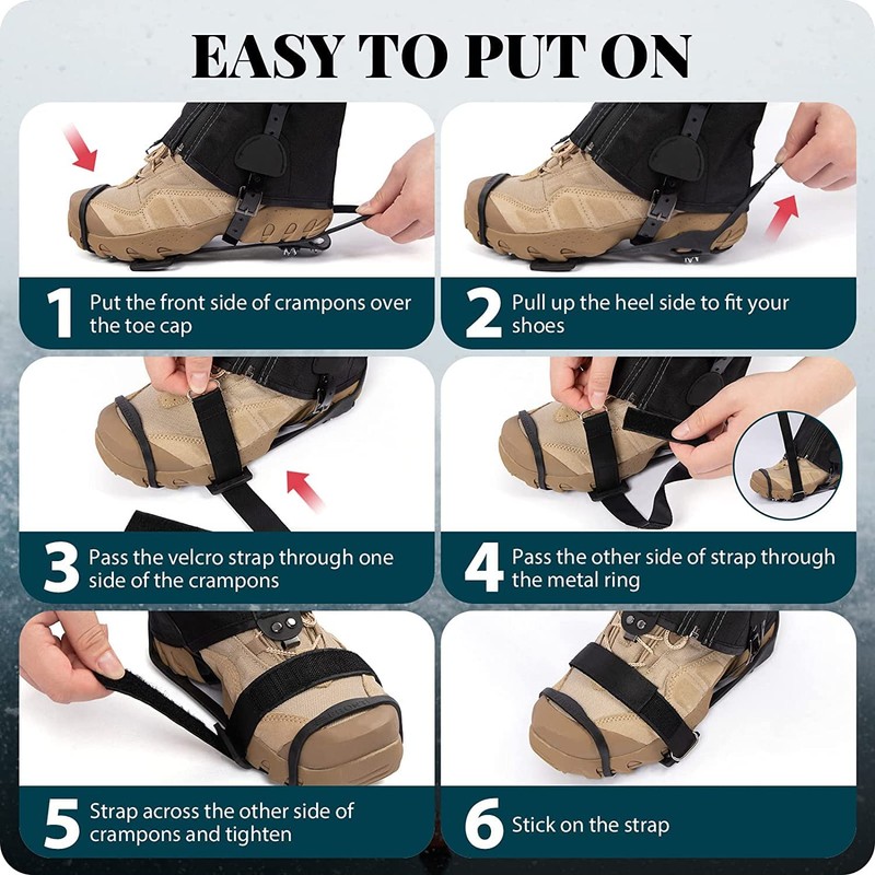 Fyuein® Shoe Spikes for Winter Crampons (S)