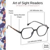 OPTIMUM OPTICAL Blue Light Filtering Scratch-Resistant Lens Geometric Frame Magnifying