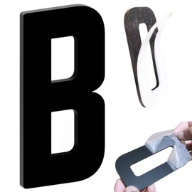 Self-adhesive 5 Inch House Numbers, Acrylic Modern House Address Numbers for Outside, Large Black Door Numbers for House Office Mailbox Door Home Room Hotel Apartments (Black, 5in Letter-B)