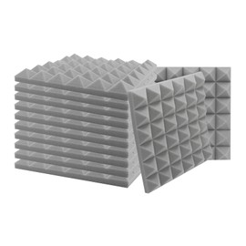 SK Studio Acoustic Foam Convoluted Foam Acoustic Foam Sound Insulation for Sound Studio Sound-Absorbing Damping Wall Foam Pyramid Pack of 12
