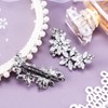 2 Pcs Rhinestone Hair Clips Wedding Hair Accessories Silver Diamond