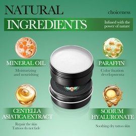 Tattoo Butter Tattoo Aftercare Tattoo Aftercare Butter Balm Tattoo Aftercare Cream for Color Enhancement, Hydrating, Nourishing Natural Tattoo Body Moisturiser - Moisturizing & Nourishing
