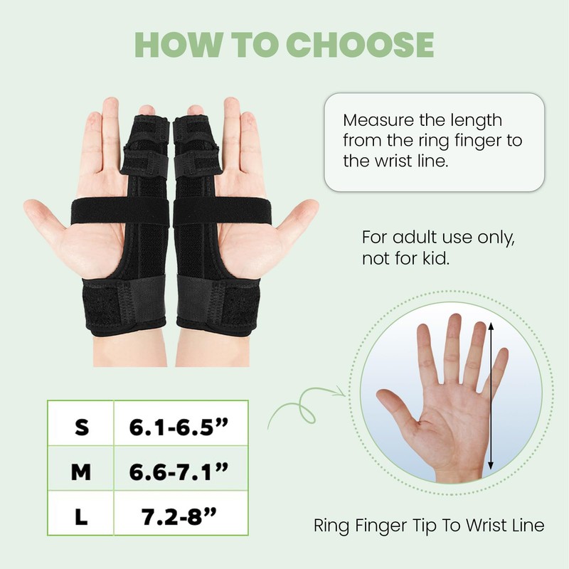 ZRNVLGH Metacarpal Finger Splint Hand Brace - Pinky Ring Finger
