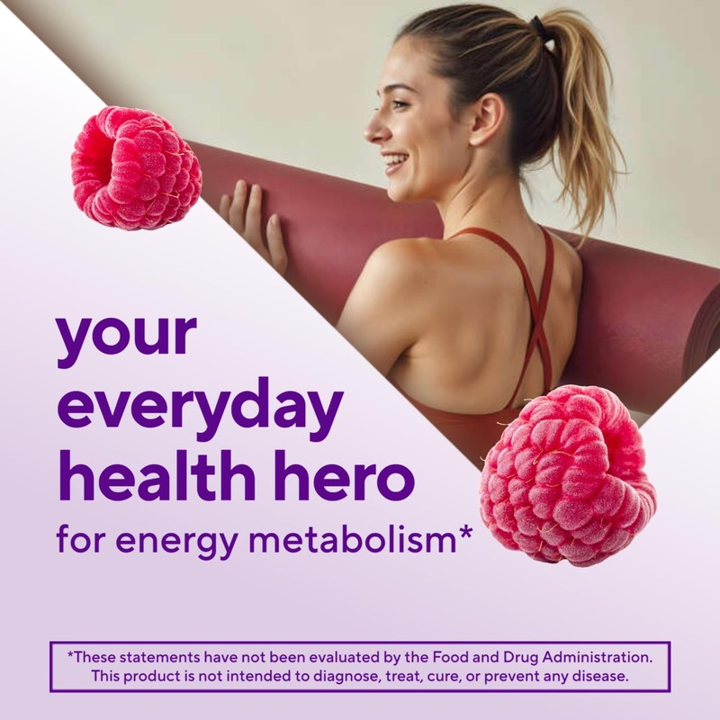 Vitafusion B12 Gummy Vitamins, Delicious Raspberry Flavor, 60ct (30 Day