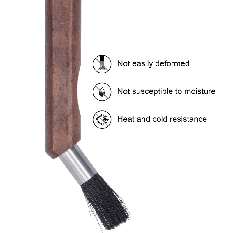 Coffee Grinder Cleaning Brush Curved Wood Handle Brush for Home
